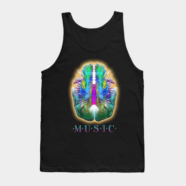 Music Brain Tank Top by blancobydesign01